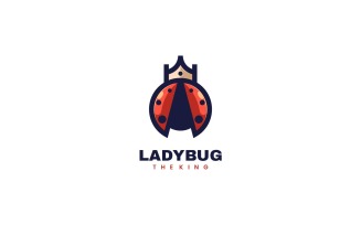 Ladybug Mascot Logo Style