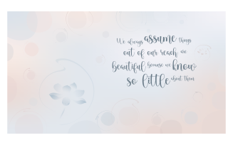 Pastel Inspirational Background Image 14400x8100px with Message of Things Out of Reach