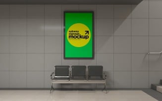 Subway Signage Billboard Mockup
