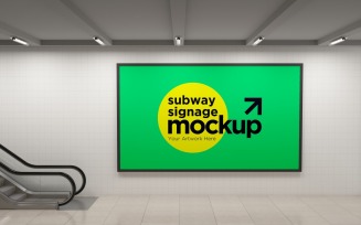 Subway Signage Horizontal Mockup 01
