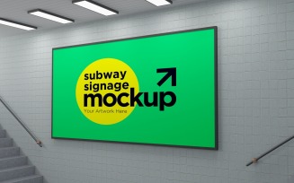 Subway Signage Horizontal Mockup 03