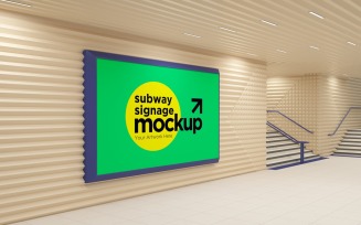 Subway Signage Horizontal Mockup 06