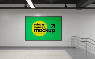 Subway Signage Horizontal Mockup 17