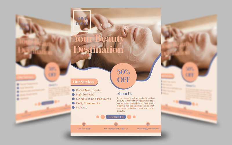 Treatment Facial Flyer Template 1 Corporate Identity