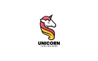Unicorn Simple Mascot Logo Design
