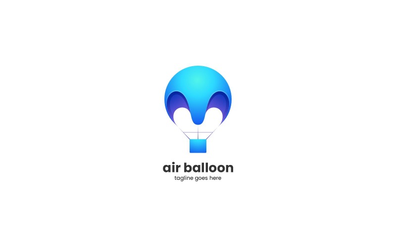 Air Balloon Gradient Logo Style Logo Template