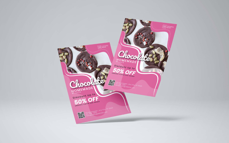 Chocolate Shop Flyer Template 3 Corporate Identity