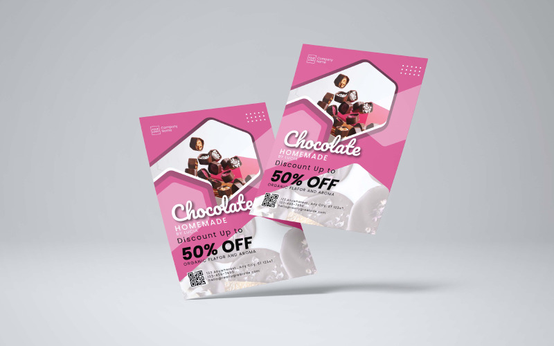 Chocolate Shop Flyer Template 4 Corporate Identity
