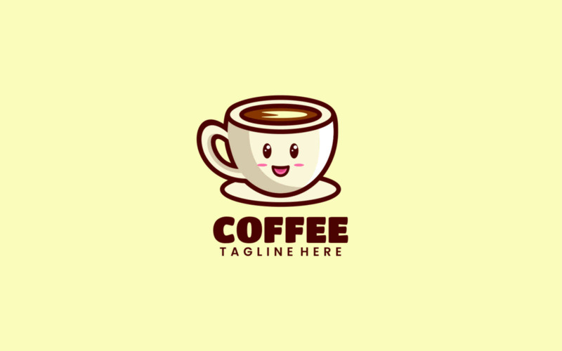 Coffee Mascot Cartoon Logo Logo Template