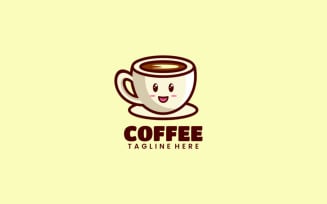 Coffee Mascot Cartoon Logo