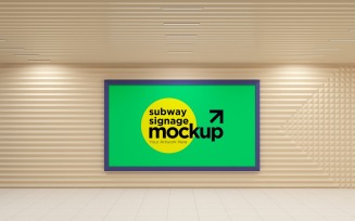 Subway Signage Horizontal Mockup 05