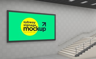 Subway Signage Horizontal Mockup 08