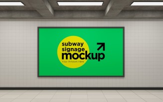 Subway Signage Horizontal Mockup 28