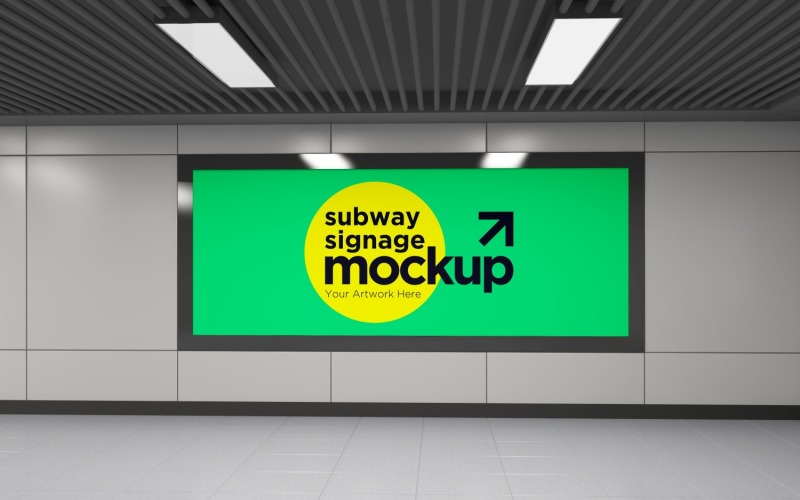 Subway Signage Horizontal Mockup 32 Product Mockup