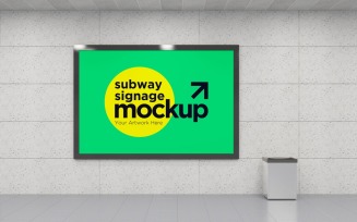 Subway Signage Horizontal Mockup 33