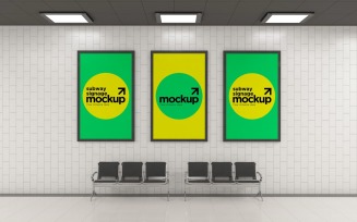 Subway Three Sign Mockup 23