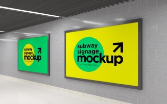 Subway Two Signage Horizontal Mockup 02