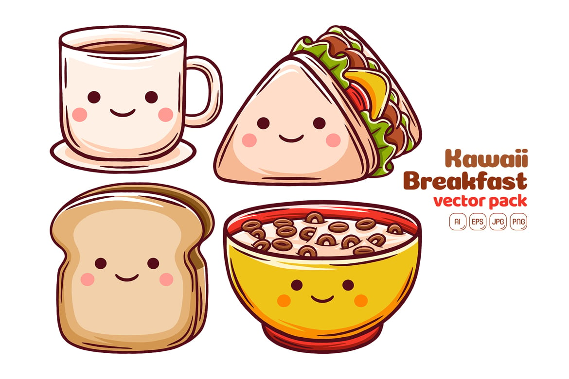 Template #321545 Breakfast Kawaii Webdesign Template - Logo template Preview