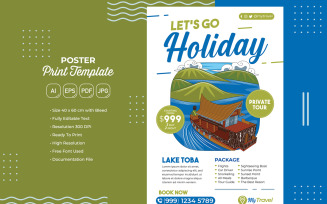 Holiday Travel Poster #02 Print Template