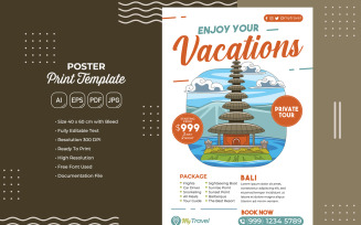 Holiday Travel Poster #17 Print Template