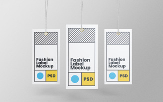 Label Tag Mockup PSD Design Template Vol 12