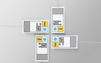 Label Tag Mockup PSD Design Template Vol 14