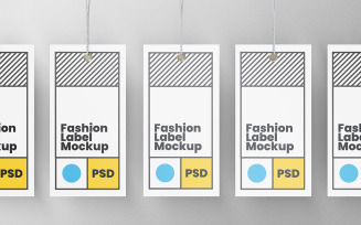 Label Tag Mockup PSD Design Template Vol 15