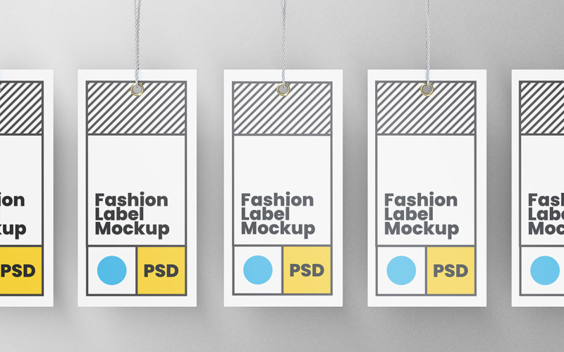 Label Tag Mockup PSD Design Template Vol 15 Product Mockup