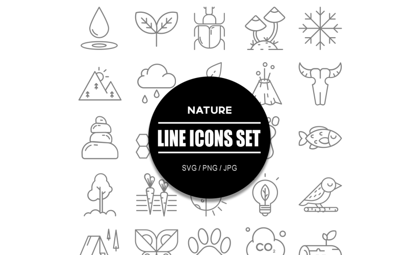 Nature Outdoor Icon Set Pack
