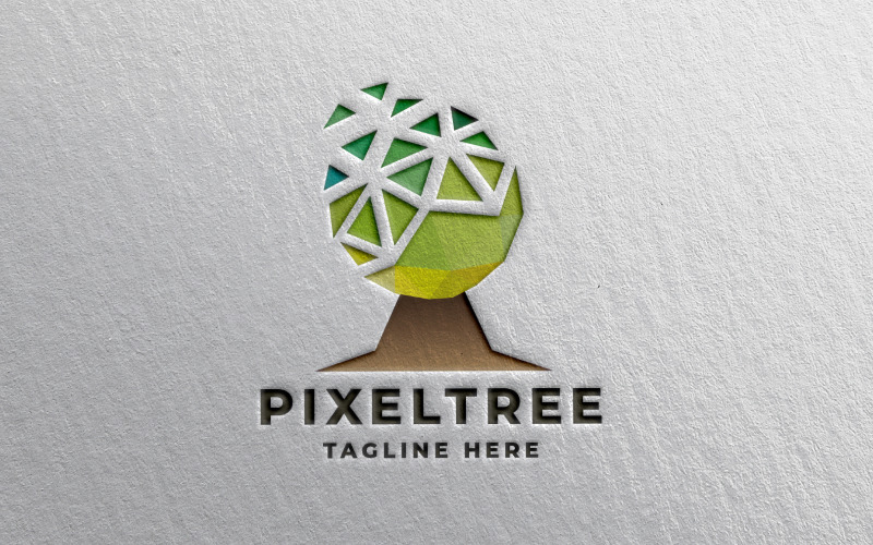 Pixel Tree Logo Pro Template Logo Template