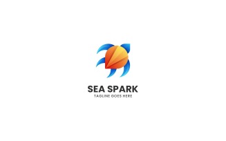 Sea Spark Gradient Colorful Logo