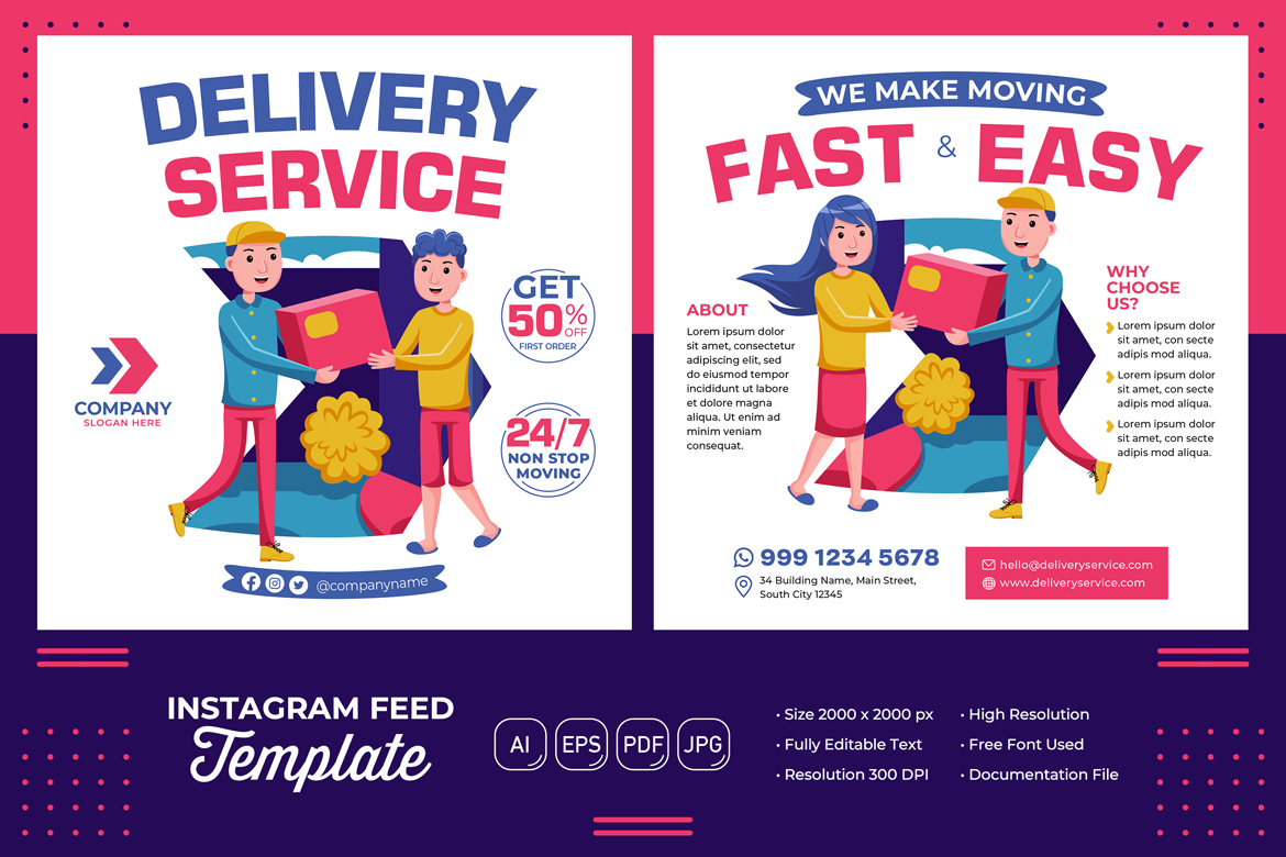 Template #321677 Service Courier Webdesign Template - Logo template Preview