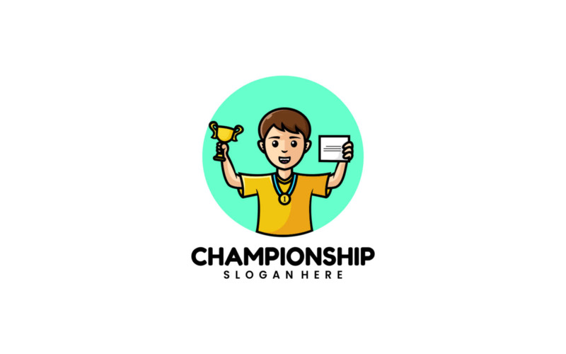 Championship Cartoon Logo Logo Template
