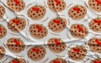 Cherry Pie Seamless Pattern