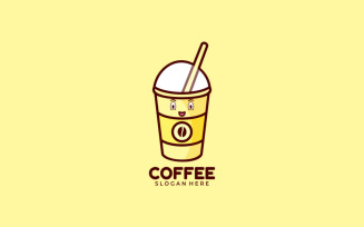 Coffee Cup Mascot Cartoon Logo