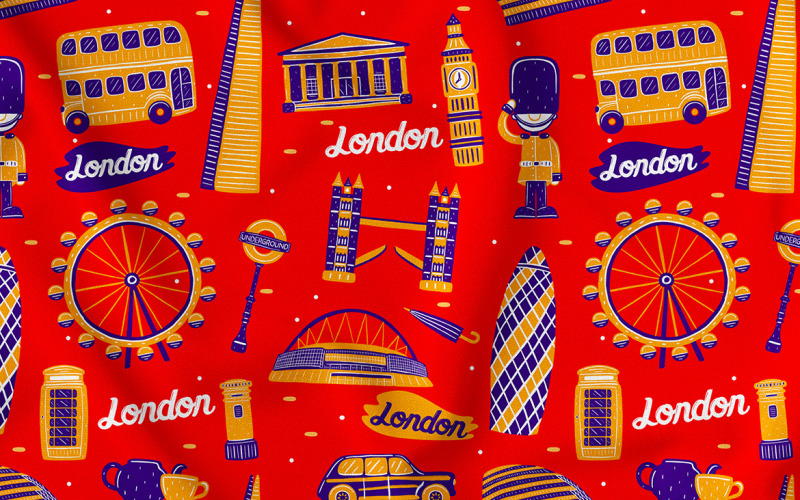 London Seamless Pattern #02