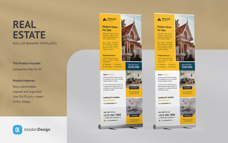 Real Estate Roll Up Banner Vol 029 Corporate Identity