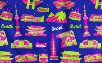 Seoul Seamless Pattern #02