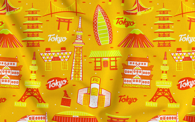 Tokyo Seamless Pattern #03