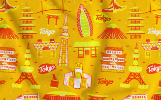 Tokyo Seamless Pattern #03