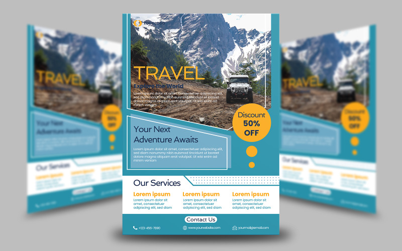 Travel Adventure Flyer Template 1 Corporate Identity