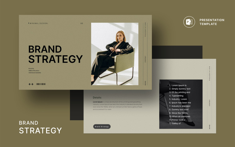 Brand Strategy Presentation Layout PowerPoint Template
