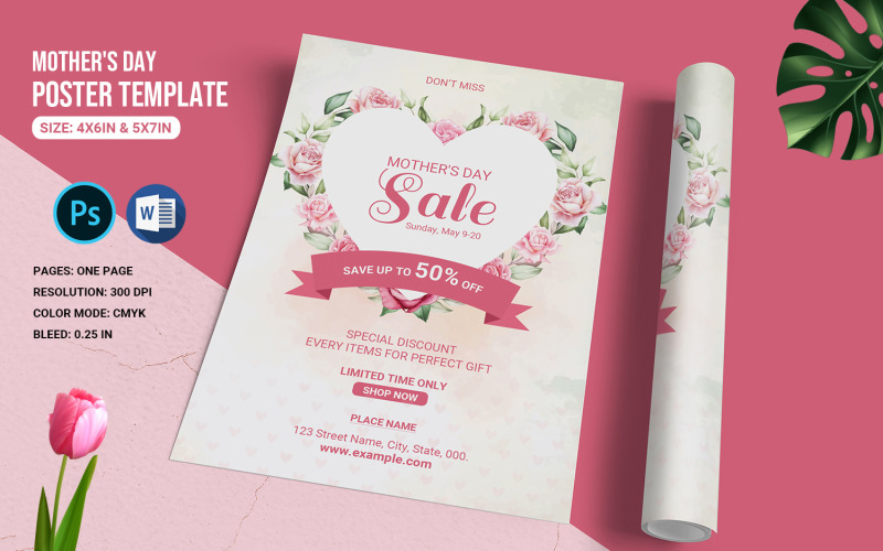 Mother's Day Promotional Sale Flyer Corporate Identity
