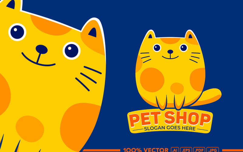 Pet Shop Mascot Logo Vector Vector Graphic