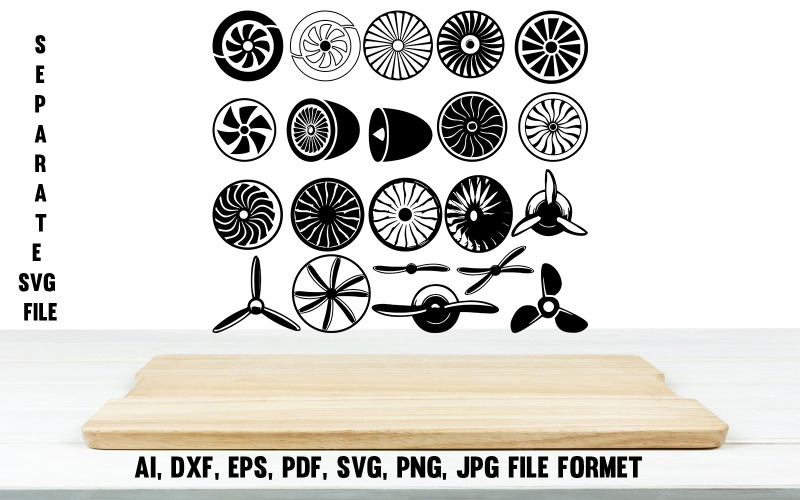 Airplane svg, Engine Vector, Vector Graphic