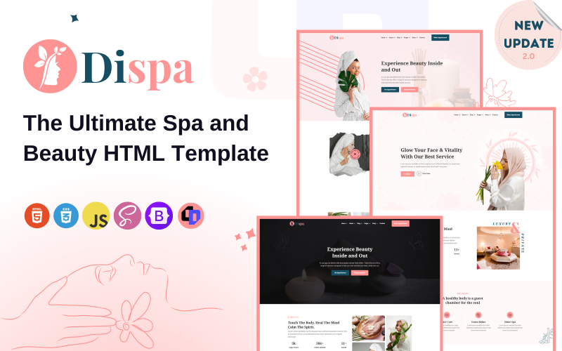 Dispa-The Ultimate HTML Template for Beauty Parlor and Spa: Transform Your Business Today Website Template