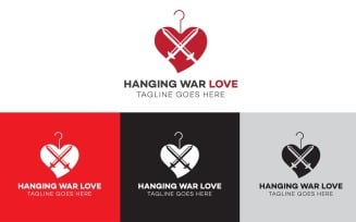 Hanging War Love Logo Design