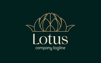Luxury Lotus Flower Logo Design Template