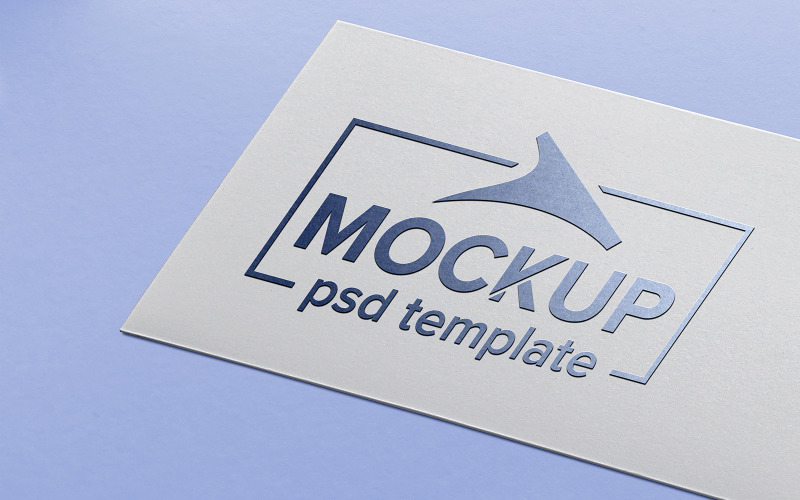 Minimal white card logo mockup template Product Mockup