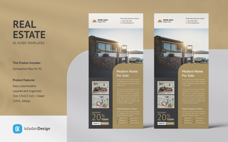 Real Estate DL Flyers Vol 59 Corporate Identity